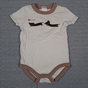 Vtg 06 Gymboree Teenie Weenie Puppies 3-6 Mos.  Dachshund Dog One Piece READ